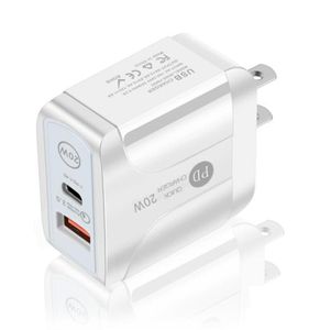 20w QC30PD Wall Charger Fast Charging High Quality Type C USB Compact Power Adapter PD QC30 For Ip7 8 11 12pro Samsung phone Ta7503530