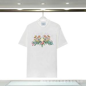 Mens Designer Camiseta Casual Camisetas Pop Trendy Casablanca Casual T-shirt com Impressão de Desenhos Animados Casablanca Casal Mangas Curtas U024