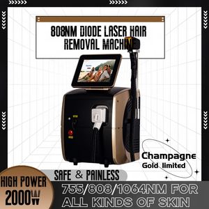 Painless Ice Platinum 808nm Diode Laser Hair Removal Machine Home Use or Salon Hair Remover 755 808 1064nm Permanent Epilator