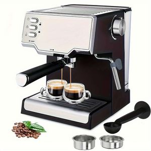 Semi - Espresso Semi-automatic Hine, Tank Capacity 60.87oz, Cappuccino, Latte, Mocha, Automatic Heating, Steam Milk Whipped Coffee Hine