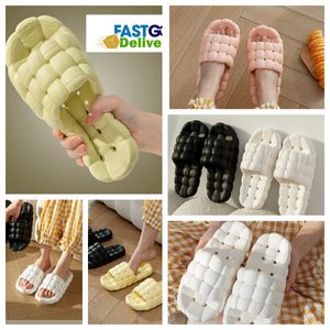 Slippers Home Shoes GAI Slide Bedroom Shower Room Warm Plush Living Room Soft comforts Wears Cottons Slipper Ventilate Woman Mens black pink white