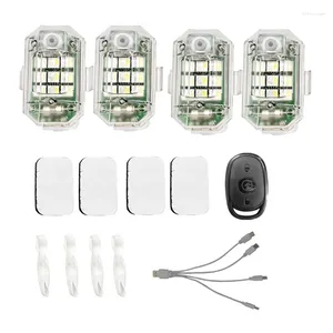 Luzes noturnas controle remoto sem fio LED luz estroboscópica para carro motocicleta bicicleta 7 cores anti-colisão lâmpada de aviso de flash