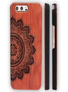 Per Huawei P10 Custodia in legno P10 plus Cover per telefono in legno di bambù con incisione 3D con guscio posteriore rigido per PC ultrasottile per Huawei Ascend P102589785