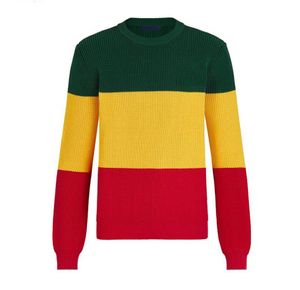 21SS Herrenpullover Herbst-Winter-Stil Sweatershirts Designer Herrenbekleidung Rot und Grün Farbkollision Design für Damen GRÖSSE SXL4990655