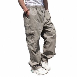 New Fi Cargo Pants Men Casual Loose Baggy Calças Retas Hiphop Streetwear Calças Primavera Verão Calças T3WX #