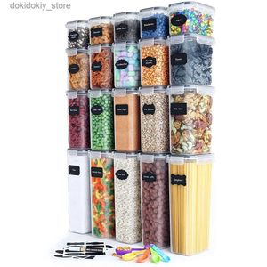 Food Jars Canisters 5 pieces of food storage containers recommended kitchen sake dispenser noodle box rainy storage tank sealed tank 0.8/1.4/1.6/2.0/2.8LL24326