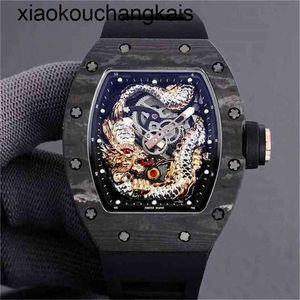 Richrsmill Watch Swiss Watch vs Factory Carbon Fiber Automatic Watch Factory Date Wristwatch Wine Barrel RM57-03 Series Carbon Menswz5q