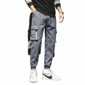 pantaloni da lavoro da uomo Instagram alla moda primavera e autunno sciolto coreano versi leggings sportivi alla moda U6bl #