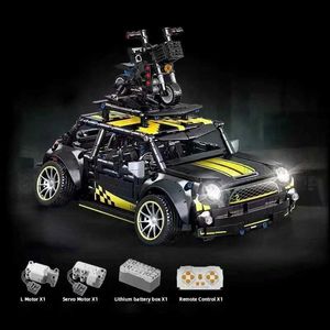 Block Technical F56 HELLA Flush Modified Mini Racing Car Building Blocks Speed ​​Super Vehicle Model Bricks Toys Gifts To Kids 1489 PCS T240325