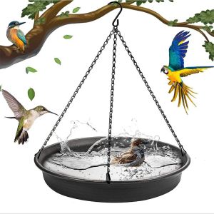 Feeding Hanging Bird Feeder Outdoor Bath Tray Plastic Bird Water Drinker Outdoor Feeder Garden Yard Decoration Bird Feeder Pet Supplies