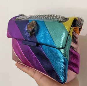 Kurt Geiger Mini Kensington Torby na ramię PRAWDZIWA skórzana torebka Rainbow Micro Fibre Eagle Głowa luksusowa deigner torebka nadwozia z pełną