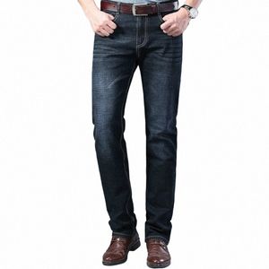 Новые мужские джинсы Smart Casual Мужские джинсовые брюки Fi Удобные джинсовые брюки Мужские уличные прямые джинсовые брюки Синие джинсы m7sa #