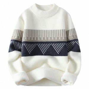 Autunno Mens Natale Cmere maglione O Collo Uomo Top qualità maschile Pullover maglioni di spessore caldo Pull Homme 2023 A9aT #