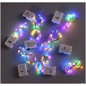 Other Event Party Supplies Led Fairy String Lights Copper Wire Starry Flashing Firefly Home Holiday Decoration Craft Diy Props War Dhvbj