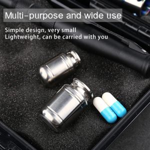 Jars Titanium Alloy Seal Bottle Canned Shape Waterproof Bottles Mini Titanium Bottle Outdoor Tool