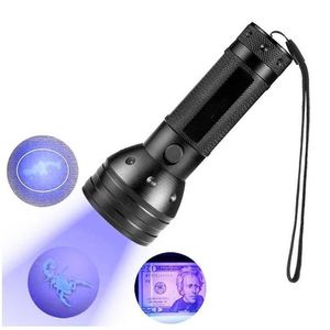 Lâmpada de desinfecção ultravioleta led lanterna ultravioleta 51 leds 395nm tra violeta tocha luz detector de luz negra para urina de cachorro pet stai ote2w