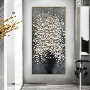 Big Size Abstract Flower Canvas Painting Free Shipping Wall Art Picture Modern Posters for Living Room Home Decoration One Piece