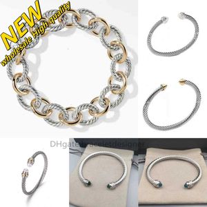 2024 Top Quality Bracelets Fashion Round Bangles Silver Color Pearl Gemstone Opened Bracelet Bangle For Women Cuff accessories