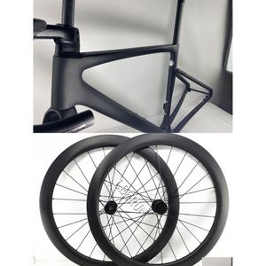 Telai bici 2022 Il più nuovo design Telaio in carbonio Aerodinamica della bicicletta Tra Light Fl Telaio da strada con consegna Bsa Drop Sport all'aperto Cyc Dhf9S