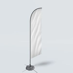 アクセサリーカスタムデザインホワイトブランクアウトドアプロモーション羽毛の極地のためのポールとベースのないDIYの使用のためのフラグ