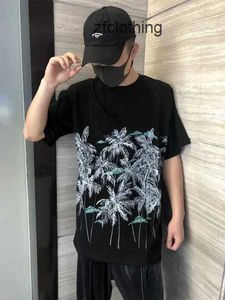 デザイナーファッション衣料品Tシャツパームパームサマーリラックスカジュアルなザクロ植物プリントメンズのための短袖の半袖トップトレンドS Angels CRS3