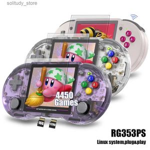 Portabla spelspelare Anbernic RG353 Retro Handheld Game Console 3.5-tums I-skärm Linux-system RK3566 Chip 16+128G TF-kort Pre Installerat 4K-spel Q240326