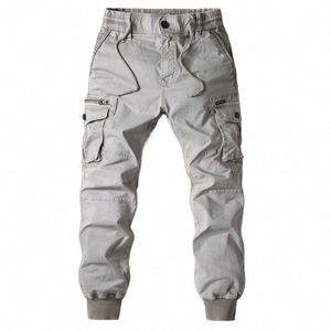 cargo Pants Men Jogging Casual Pants Cott Full Length Military Mens Streetwear Mens Work Tactical Tracksuit Trousers Plus Size 02MQ#