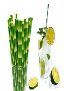 195cm 77quot Biodegradable paper straw Thick Bamboo Drinking Paper Straws For Bar Birthday Wedding Party32391607382190