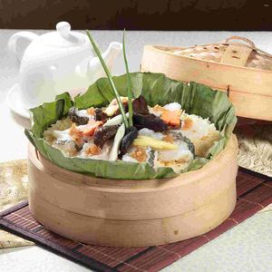 Double Boilers Steamer Basket Microwave Rice Cooker Bamboo Wooden Cooking Utensils Reusable Vegetable
