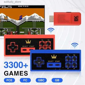 Portable Game Players 8-bit King 4K gaming stick video game console with built-in 3300+gaming PC FC GBC HD TV handheld game console wireless game board Q240326