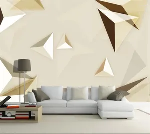 Wallpapers Custom Wallpaper 3d Po Mural Floating Ball Geometric Pattern Graphic Background Living Room Bedroom Papel De Parede