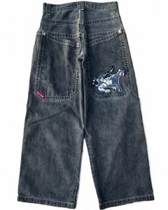 y2k Denim Shorts Men Street Punk Hip Hop Anime Print Short Multi Pocket Decorati Vintage Trendy Baggy Casual Knee Length Pants 74dF#