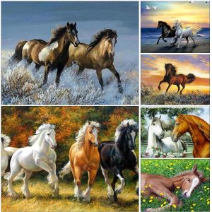 Artesanato diy 5d ferramentas de pintura diamante e acessórios cavalo animal 2023 decoração para casa kit mosaico diamante foto personalizada diy bordado conjunto arte