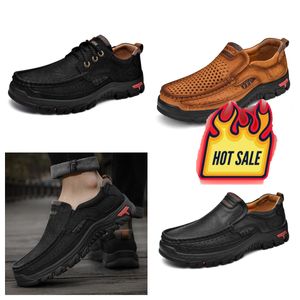 Novos sapatos de venda para homens de couro genuíno GAI sapatos de couro casuais Mocassins de moda de negócios leves de alta qualidade Moda clássica cavalheiro sapato de escalada 38-51