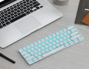 RK61 Mini Mechanical Keyboard Bluetooth 50 WiredWireless 60 Keys Multidevice Led Backbellit GamingOffice för iOS Android Windo4295851