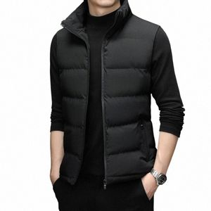 2023 Mäns Vest Jacket Autumn Winter Warm Sleewel Jacket Casual Stand Collar Vest Trend Men's High Quality Sports Coat Vest I1JA#
