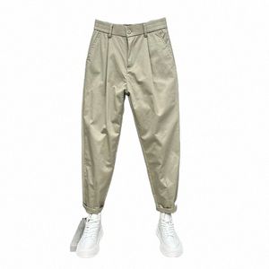 spodnie dla mężczyzn wiosna jesień 2024 Nowy stały kolor Dopasuj swobodne spodnie koreańskie workowate spodnie męskie ubranie męskie ropa hombre r86U#