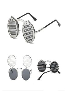 Punk Steam Flip Retro Solglasögon för kvinnliga män Spektaklar Fashionabla Vintage Double Lay Lens Mirror Shade Eyeglasses9280844