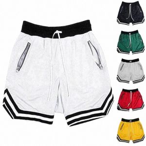 Verão masculino esportes pista shorts basquete fitn correndo respirável solto calças curtas masculino ginásio treinamento esportivo calções de treino g0o1 #