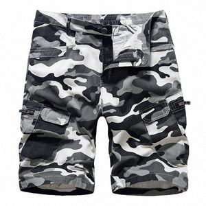 30-40 Men Camoue Cargo Shorts Pockets 2024 New Summer Camo Men's Short Pants Man Pants Overalls Shorts Male Clothing 37nX#