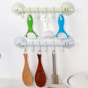 NY 2024 1 PC BAMBRUMANGER HOOKS HARTABLE WALL VACUUM RACK SUCTION CUP 6 HOOKS Handduk Badrum Kökhållare Sucker Hanger Storage2. för handdukshållare för sugkopp