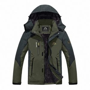 Magcomsen Winter Men's Parkas tjocka fleece varma skidvaktjackor vindtäta vattentäta huva rockar med blixtlåsfickor O2FB#