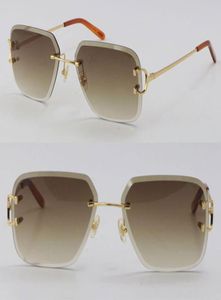 New Model Metal Rimless Delicate Fashion Sunglasses Male 00920 Driving Glasses C Decoration High Quality Designer 18K Gold Frame 76887903