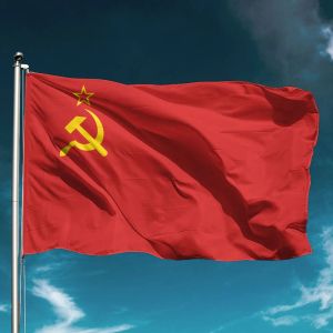 Tillbehör CCCP Sovjetunionen flagga vattentätt nationellt håll banner flygande polyester utomhus dekor trädgård dekoration vägg bakgrundstillstånd tillstånd