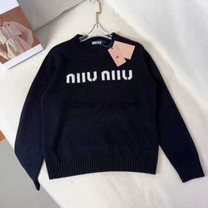 Women's Sweater Designer Fashion Women Early Autumn Letter Embroidery Women's Knitted Sweater Round Neck Long Sleeve Jacquard Pullover Commuter Trend