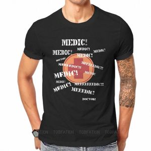 Team Fortr 2 Shooter Game PR 'E' för Medic Tshirt Overdimensionerad grafisk t -shirt Punk Hot Sale 100% Cott Crewneck Men's Tops 28ig#