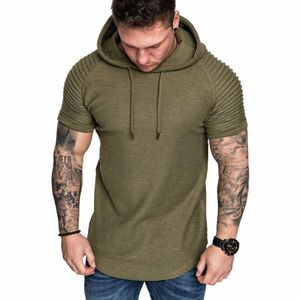 Mrmt 2024 Brand New Men's Hoodies Moletons Casual Fi Pure Color Pulôver para Masculino Manga Curta Moletom com Capuz 329o #