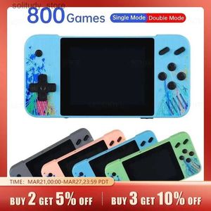 Lettori di giochi portatili Mini lettore di giochi portatile retrò portatile con schermo LCD da 3,5 pollici Console per videogiochi con uscita AV a 8 bit integrata 800 giochi per bambini Q240326