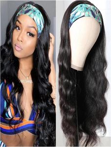 Gaga Queen Body Wave Band Wigs 100 peruca de cabelo humano WIG CABELO CHEIRO BRACIONAL WIG 826 polegadas Remy Wavy Human Hair Wig4868364