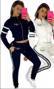 Damen Zweiteilige Outfits Trainingsanzüge Sweatsuit Hoodies Sweatshirt + Hosen Set Laufsport Trainingsanzug 2 Stück Jogging-Sets Survêtement Femme Kleidung S-2XL